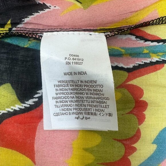 Rare Boden Empire Maxi Kaftan Layering Dress 8P Paradise Parrot Semi-Sheer Boho - Picture 13 of 16